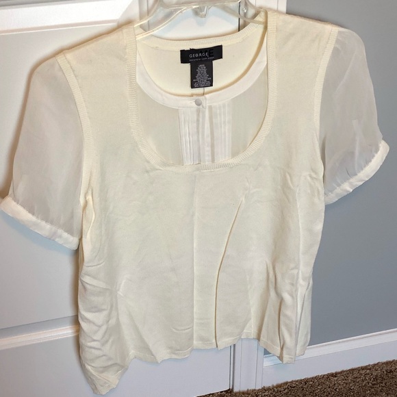 NWT George Women's Sheer / Sweater Vest Blouse - Picture 1 of 5